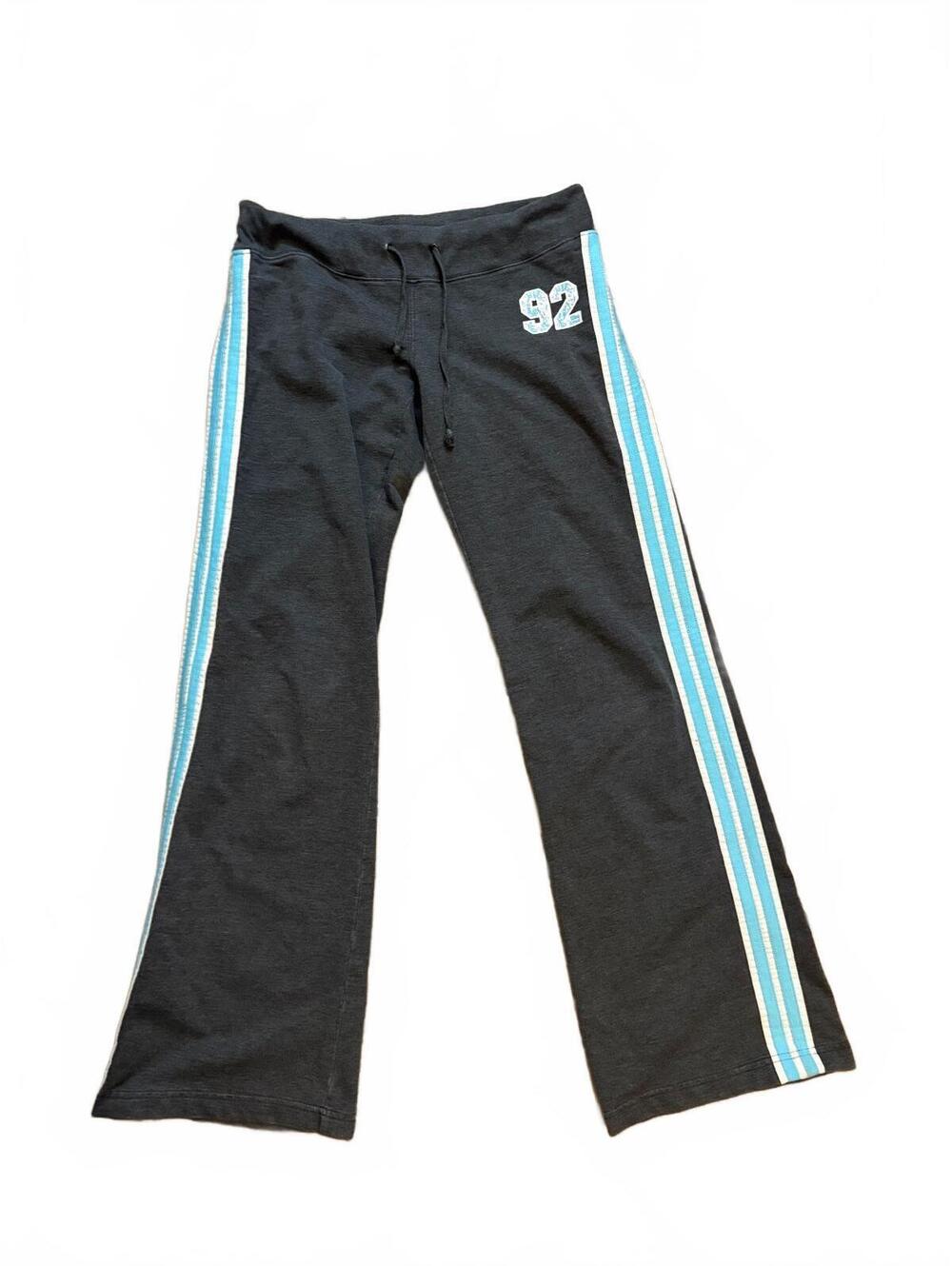Vintage Y2K DEB Low Rise Flare Track Pants Small 92 Striped Lounge Pants